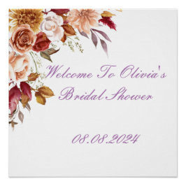 ROMÁNTICOS COLORES DE CAÍDA BRIDAL SEÑAL DE BIENVE