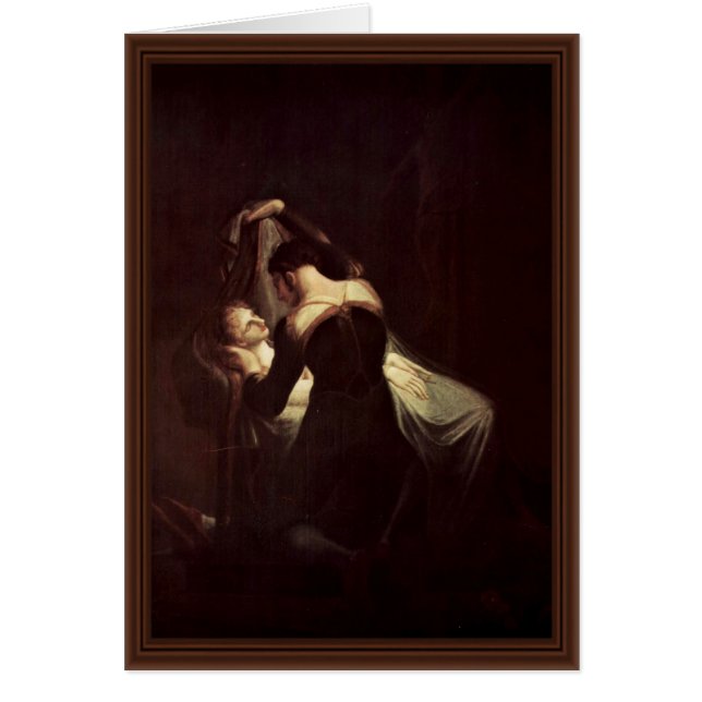 Romeo en el lecho de muerte de Juliet, por Füssli (Frente)