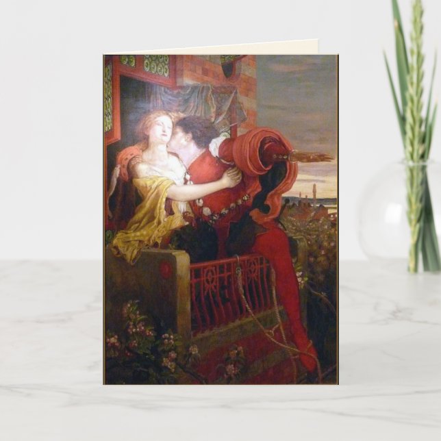 Romeo y Julieta Romántica tarjeta de San Valentín (Anverso)
