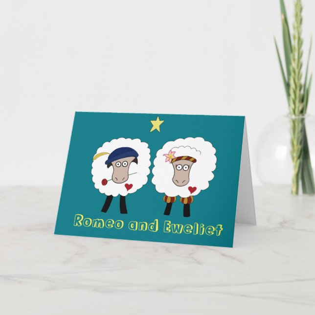 Romeo y tarjeta de felicitación en blanco de (Anverso)