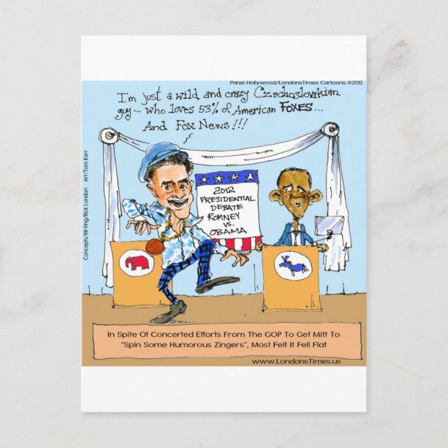 Romney Intenta Zingers en Obama Regalos y Tarjetas (Anverso)