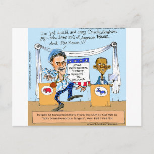 Romney Intenta Zingers en Obama Regalos y Tarjetas