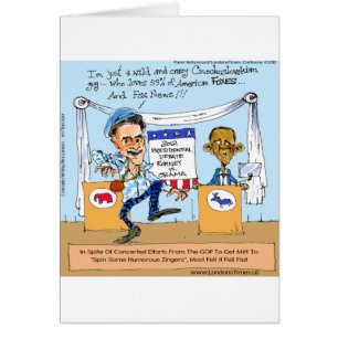Romney Intenta Zingers en Obama Regalos y Tarjetas