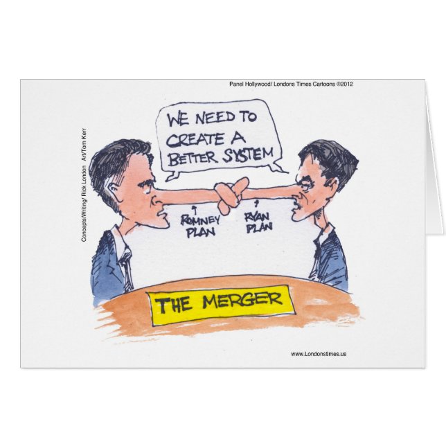 Romney Ryan Pinocchio Merger Funny Gifts & Tees (Anverso (Horizontal))