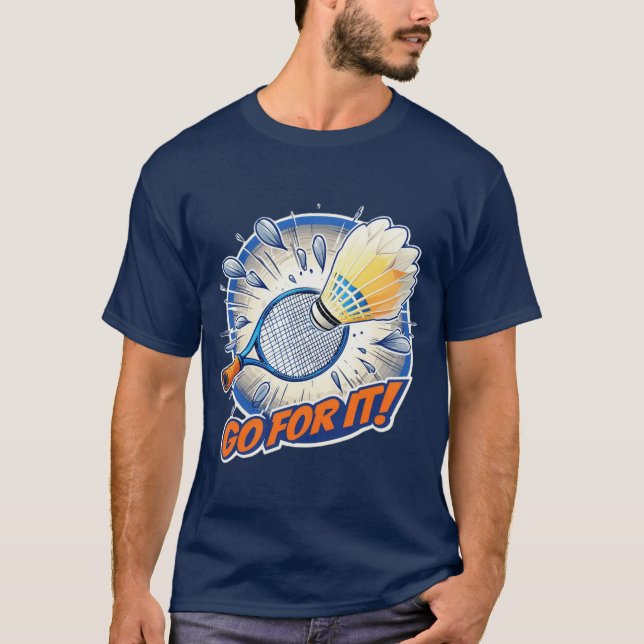 ¡Rompa! Camiseta Badminton de estilo cómico (Anverso)