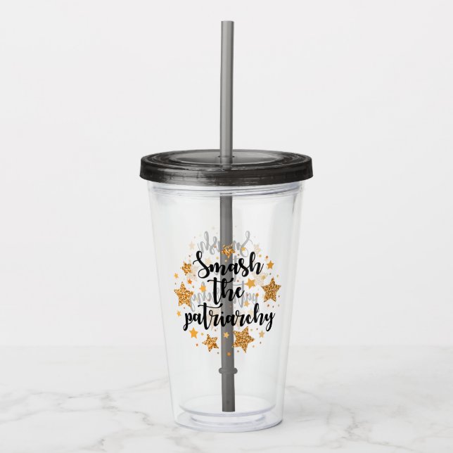 ¡Rompa El Patriarcado! Vaso acrílico (Anverso)