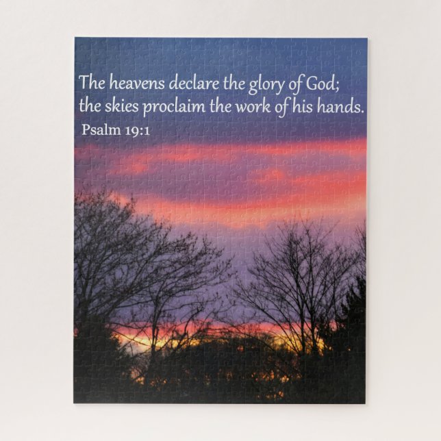 Rompecabezas 16x20 del salmo 19 (Vertical)