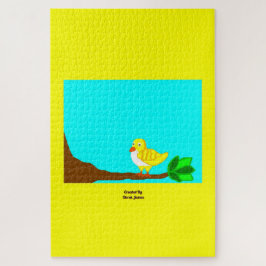 Rompecabezas 20" del pájaro del amarillo de la