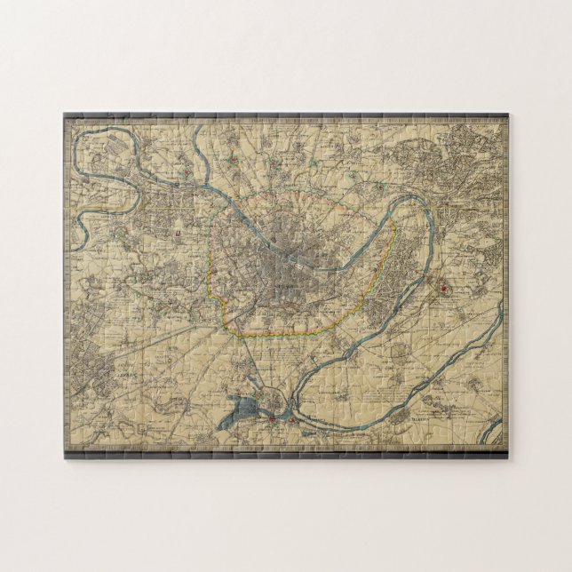 Rompecabezas 252 mapa de París (Horizontal)