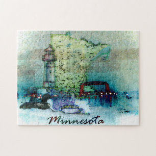 Rompecabezas abstracto de Minnesota