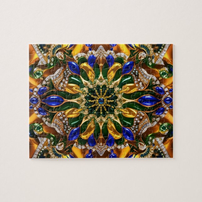 Rompecabezas abstracto diseño moderno Brasil color (Horizontal)