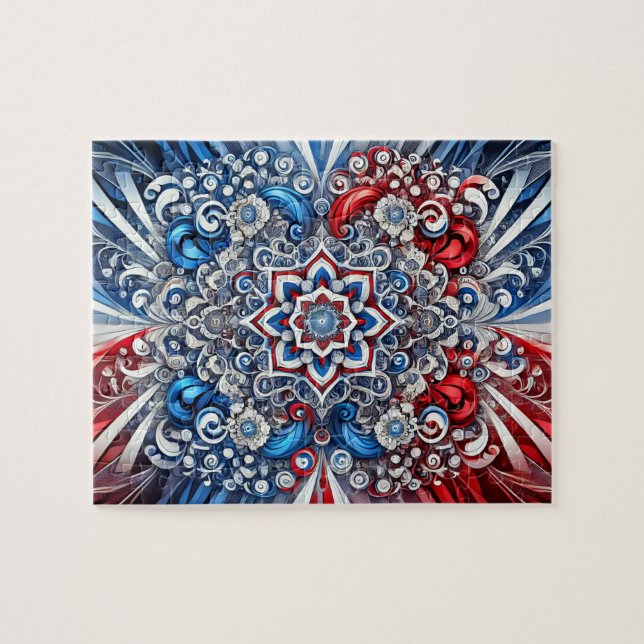 Rompecabezas abstracto diseño moderno Colores fran (Horizontal)