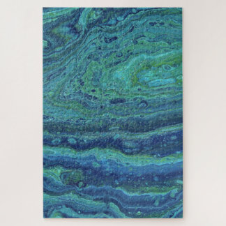 Rompecabezas abstracto verde azul fresco Wabash 3