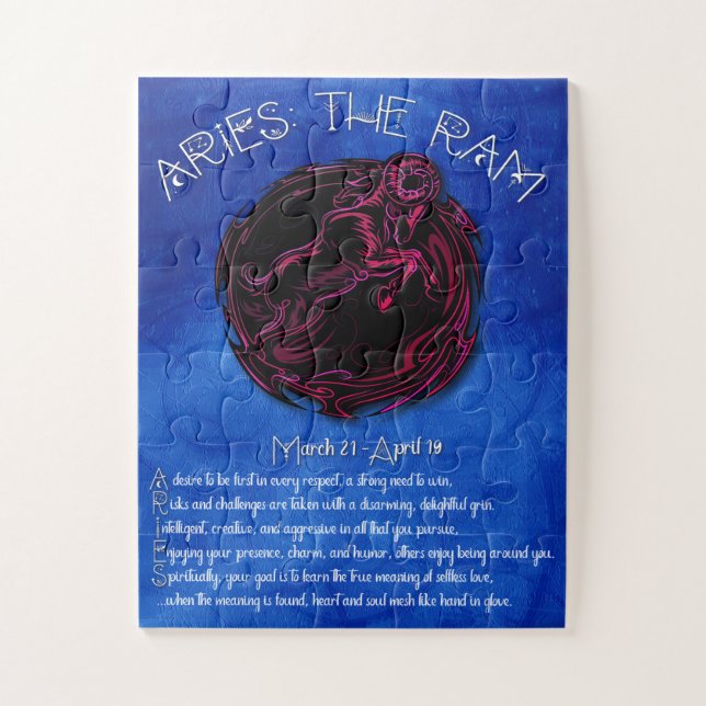 Rompecabezas acróstico de Aries (Vertical)