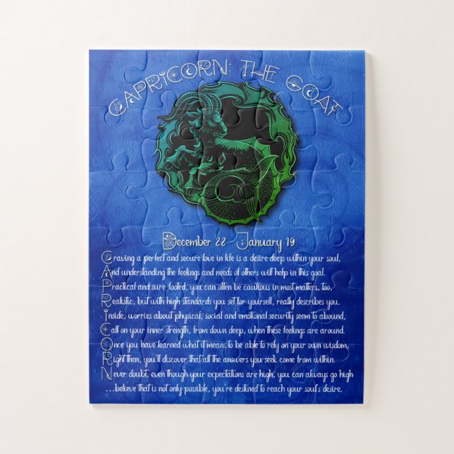 Rompecabezas acróstico de Capricornio (Vertical)