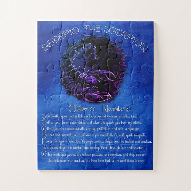 Rompecabezas Acróstico Escorpio (Vertical)