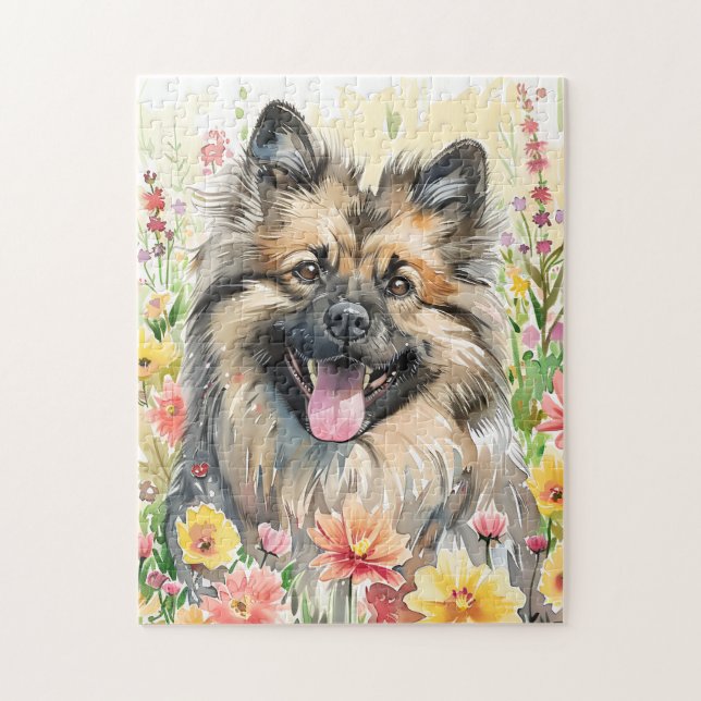 Rompecabezas Acuarela Keeshond (Vertical)