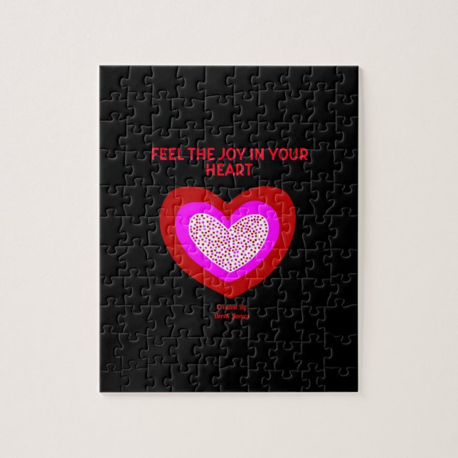 Rompecabezas alegre 20,3 cm x 25,4 cm del corazón (Vertical)