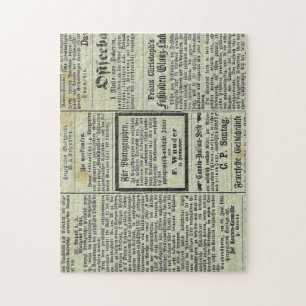 Rompecabezas alemán del periódico del vintage