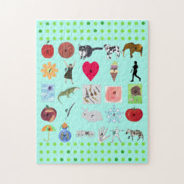 Rompecabezas alfabéticos con imágenes y letras