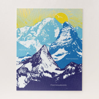 Rompecabezas alpino de 16x20 para los ciegos color
