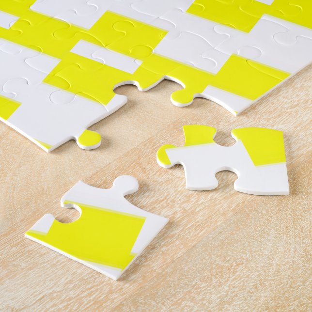 Rompecabezas Amarillo y Raya Blanca  (Lado)