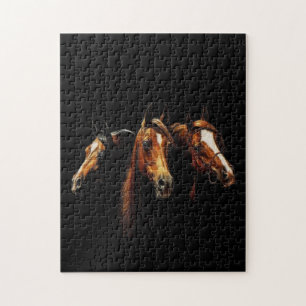 Rompecabezas árabe hermoso de los caballos