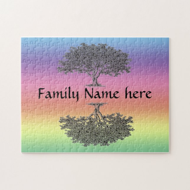 Rompecabezas - Árbol familiar/nombre (Horizontal)