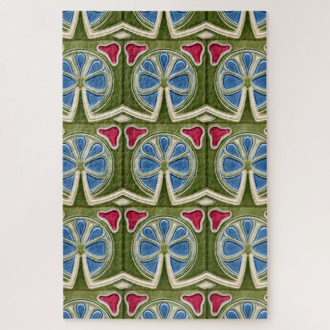 Rompecabezas - Art Nouveau Clover (Vertical)