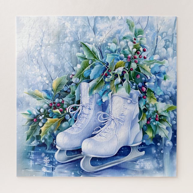 Rompecabezas azul de invierno (Vertical)