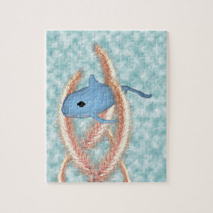 Rompecabezas - Ballenas nadando a través de la hie