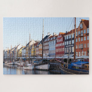 Rompecabezas - Barcos en el canal Copenhague Dinam