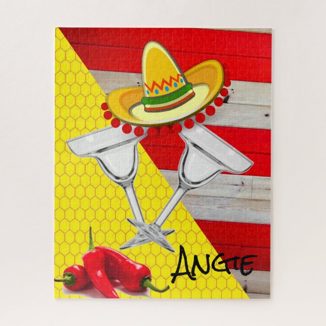 Rompecabezas bebidas mexicanas picantes (Vertical)