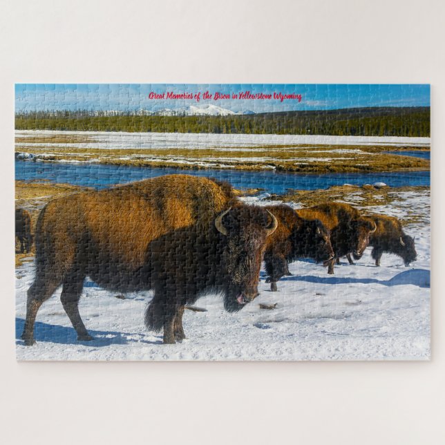 Rompecabezas Bisonte Yellowstone Wyoming (Horizontal)