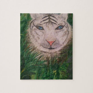Rompecabezas blanco del tigre