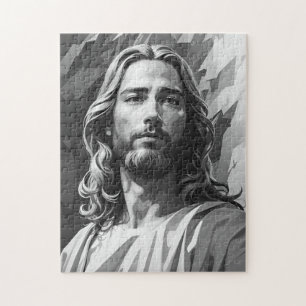 Rompecabezas blanco y negro de Jesús