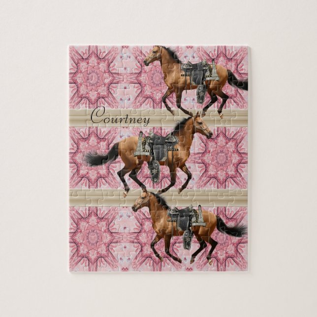 Rompecabezas Caballos Rosados (Vertical)