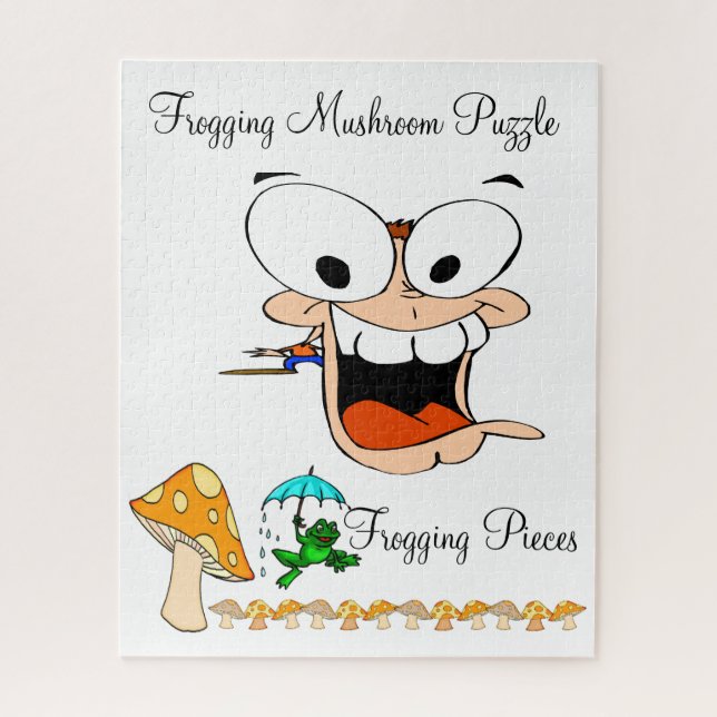 Rompecabezas Cactus Piezas de hongo de rana blanca (Vertical)