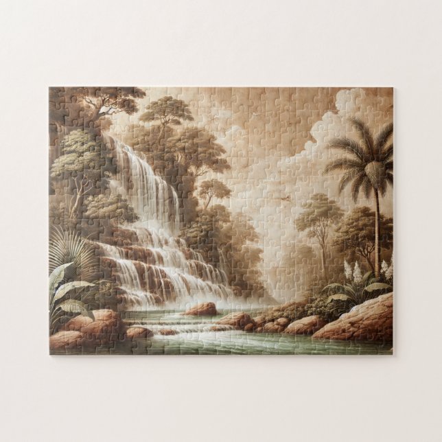 ROMPECABEZAS "CASCADA FRESCO" – SERIE DE PAISAJES (Horizontal)