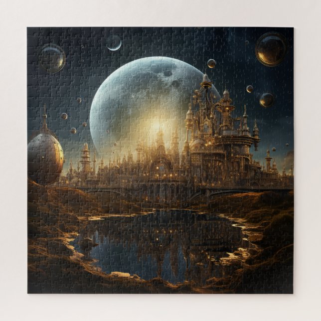 Rompecabezas celeste de Steampunk (Vertical)