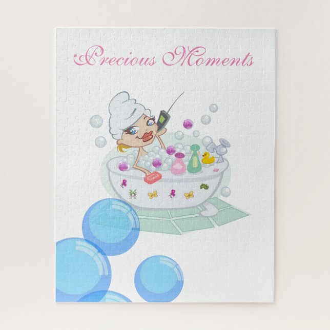Rompecabezas Chica tiempo de baño Tub burbujas Duc (Vertical)