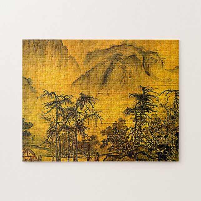 Rompecabezas chino antiguo de la pintura de (Horizontal)