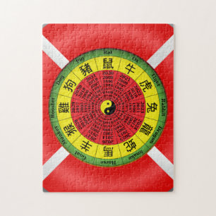 Rompecabezas chino de la rueda del zodiaco