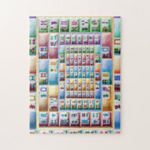 Rompecabezas coloreado de las tejas