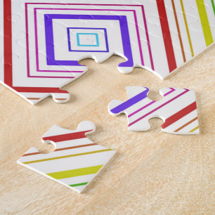 Rompecabezas Colores variados Banda amarilla y bla