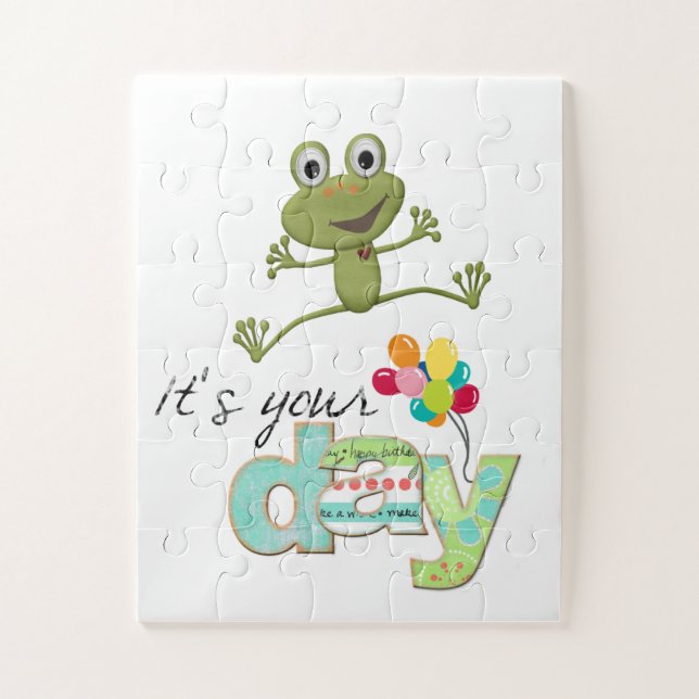 Rompecabezas coloridas Feliz cumpleaños, familia d (Vertical)