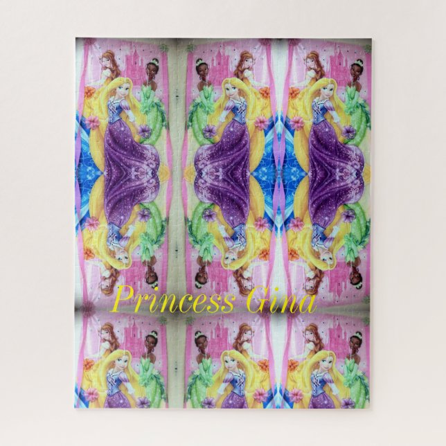 Rompecabezas coloridas princesas (Vertical)