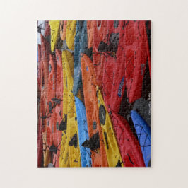 Rompecabezas colorido del kajak