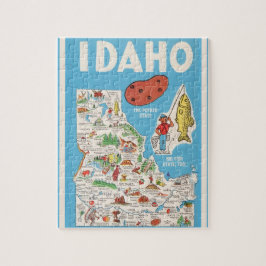 Rompecabezas colorido vintage Idaho 8x10