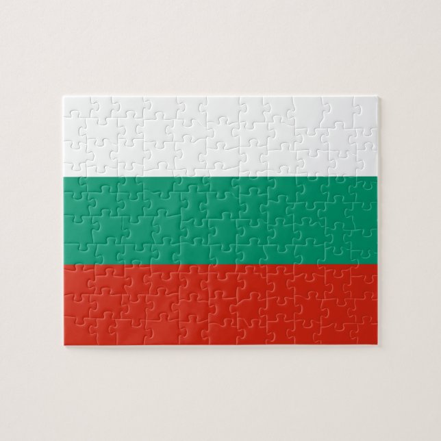 Rompecabezas con bandera de Bulgaria (Horizontal)